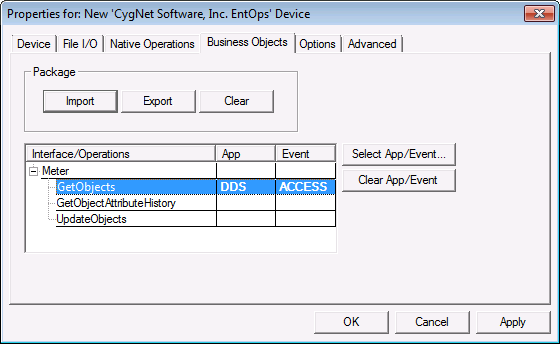 Business Objects page